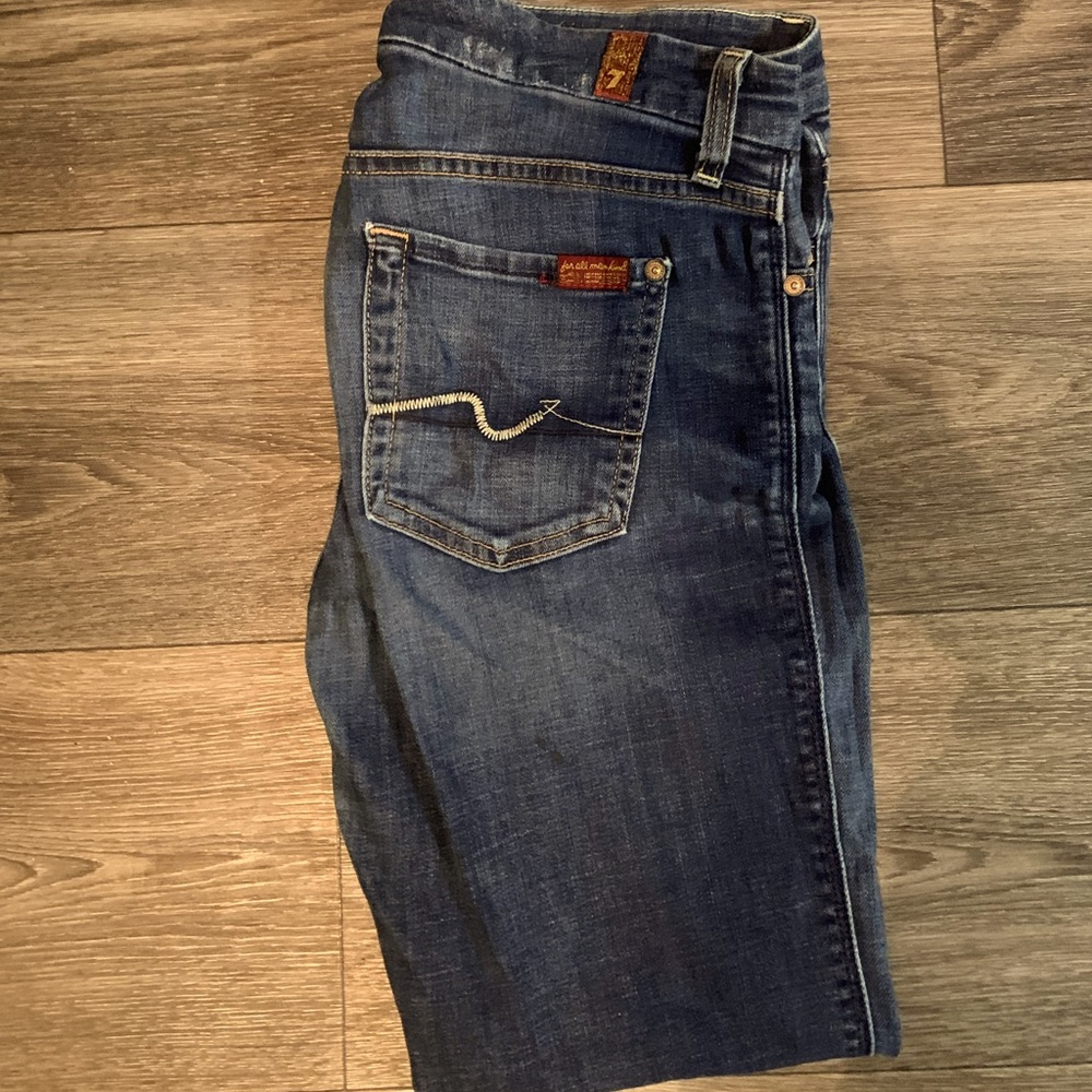 7 for mankind jeans 💙 straight, tapered leg size 27 with good stretch